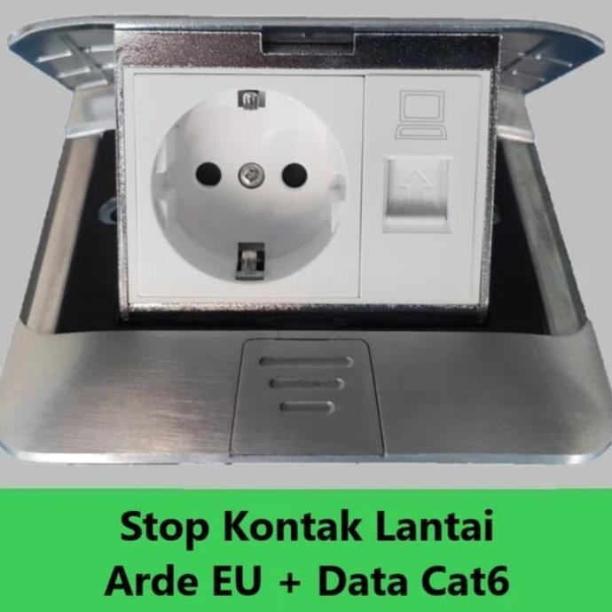 STOP KONTAK LANTAI ARDE + DATA CAT6 CAT 6 STOP KONTAK LANTAI READY