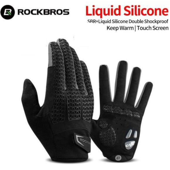 TERLARIS SARUNG TANGAN SEPEDA MTB ROCKBROS ROADBIKE SEPEDA LIPAT FULL GEL