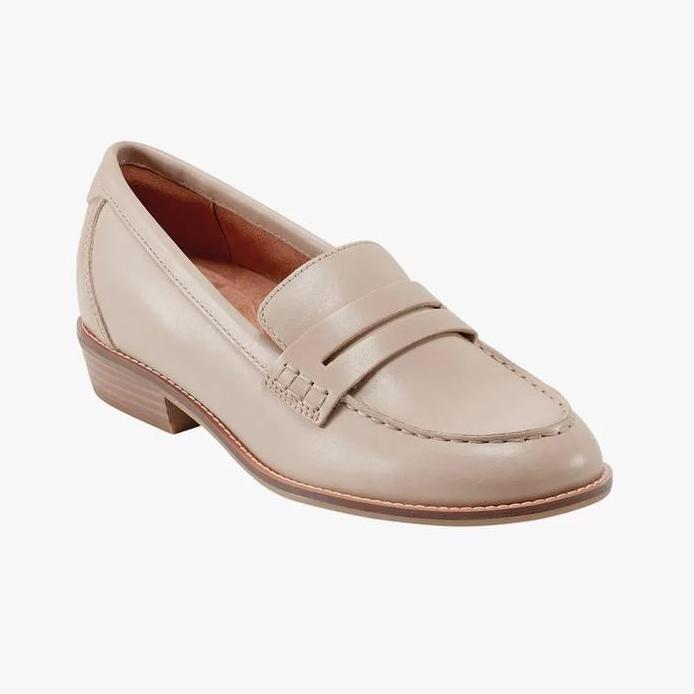 Ready ROCKPORT ELISEA Original Sepatu Loafers Wanita Leather - Krem