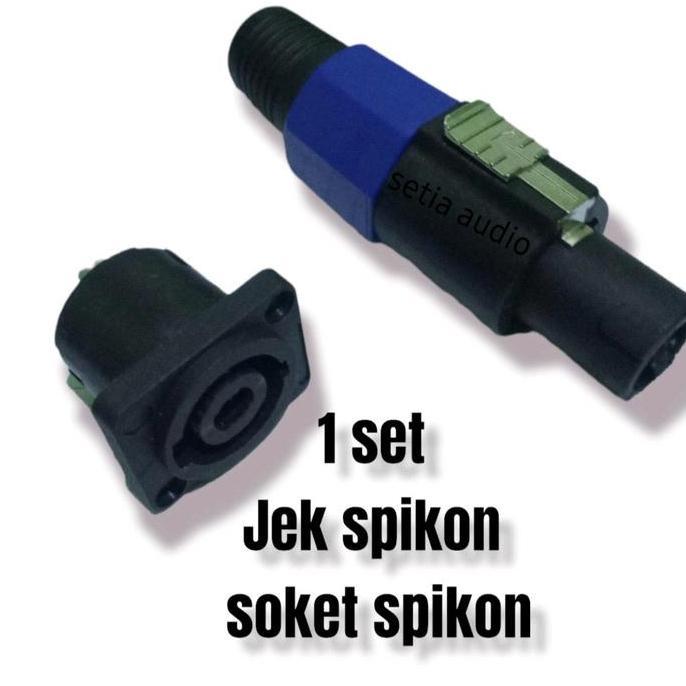 ZHAMBIRE 1 Set jek Soket Spikon speaker warna biru Spiker