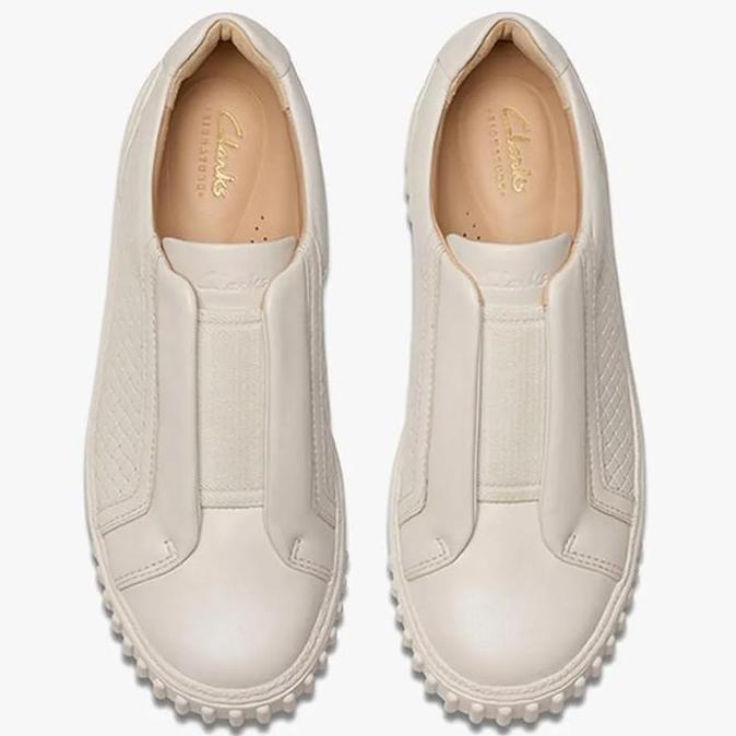 Ready CLARKS Mayhill Bay Original Sepatu Sneakers Wanita Leather - Off White