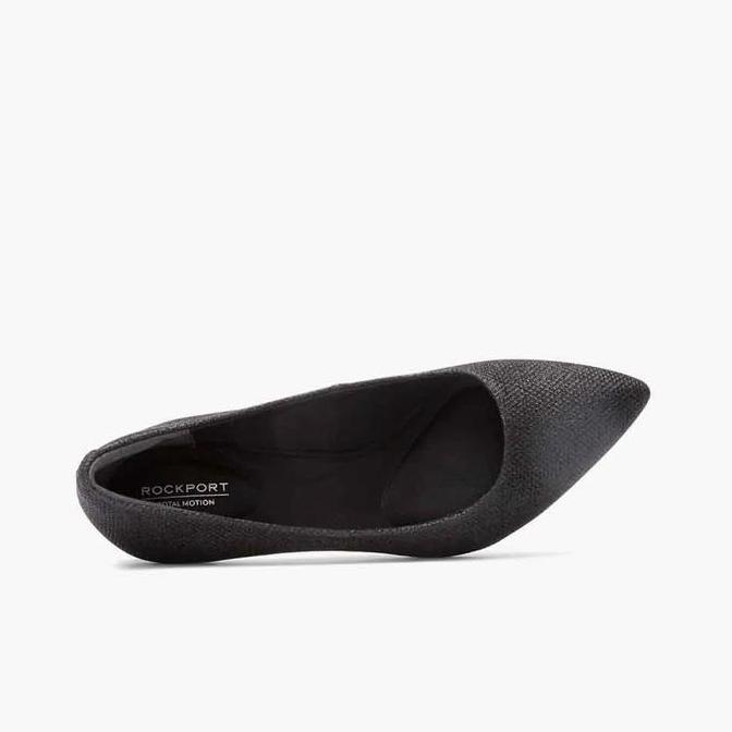 Ready Rockport TM75MMPTH Plain Pump Original Sepatu Heels Wanita Black Glam