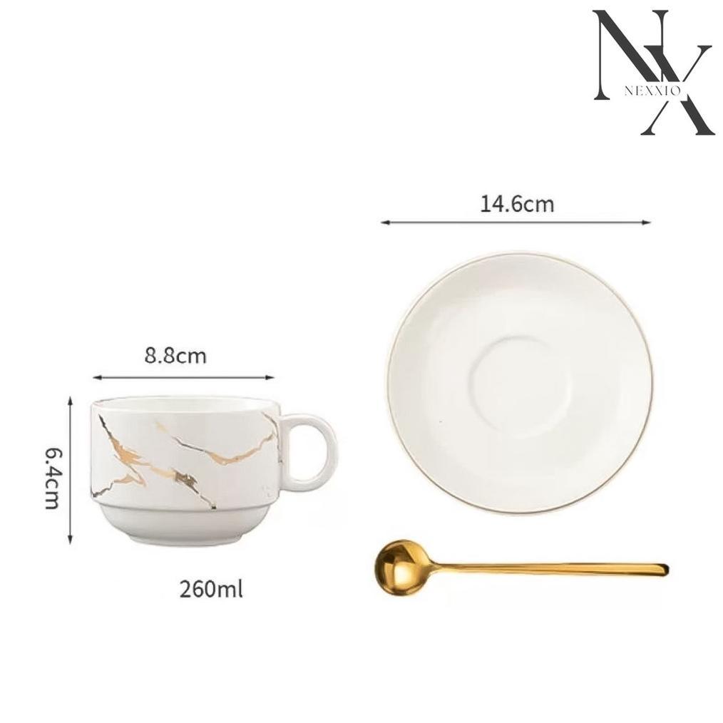BEST SELLER NEXXIO MARBLE GLASS COUPLE / CANADA MARBLE MUG GIFT BOX / GELAS MARBLE PERALATAN MINUM H