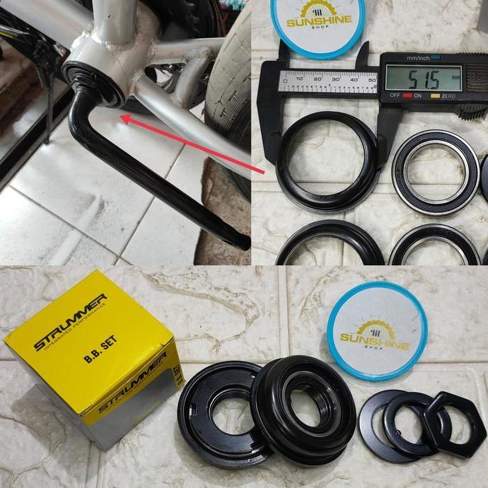 BB Set Kom Gear Tengah Bearing Mangkoan Crank Sepeda BMX 20 STRUMMER