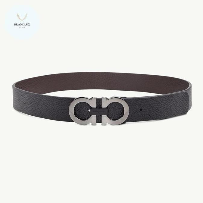 SALVATORE FERRAGAMO Men Reversible Glossy Gancini Belt