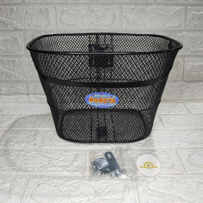 Keranjang Sepeda MARUYA Kawat Besi Hitam Sepeda Mini Phoenix CTB Minion Size 20 Dan 24