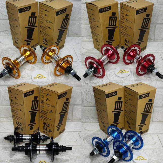 Hub Bearing 36H OXO HB432 Alloy Sepeda BMX 20 Rims Lubang Jari 36 Hole Double Drat Gir Freewheel Sin