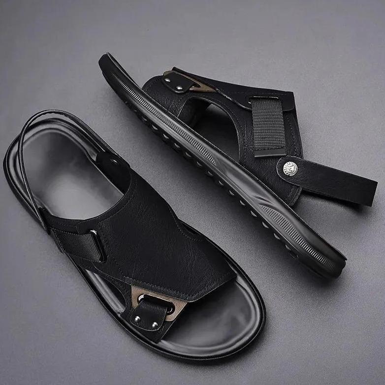 BEST SELLER SANDAL PRIA KULIT ASLI STYLISH - PENGUNCI KLASIK VINTAGE - SANDAL CASUAL PRIA - SANDAL P