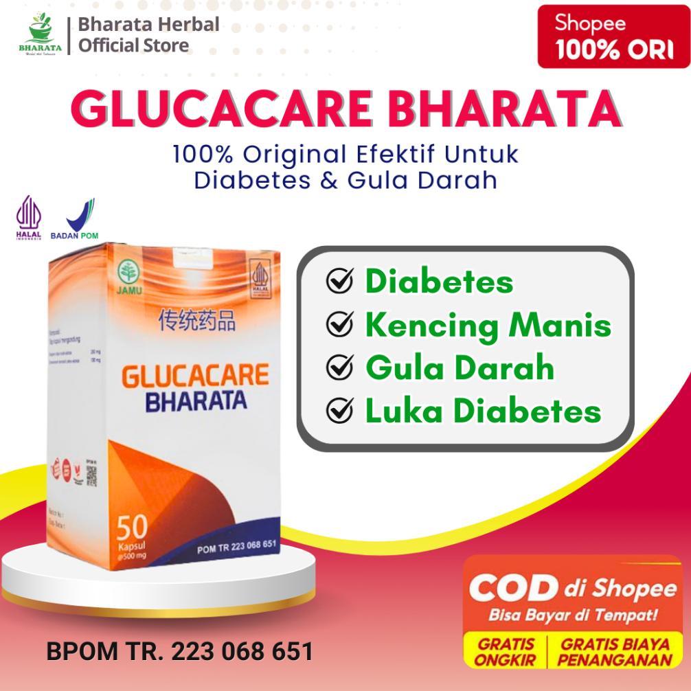(Terbaru) Glucacare Bharata Obat Diabetes - Luka Diabetes - Obat Gula Darah Tinggi Paling Ampuh (Ter