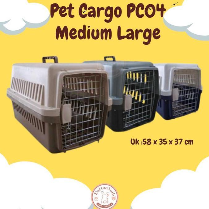 Pet Cargo PC04 Medium Large 58x35x37 cm / Pet Cargo Pet Travel Kandang Hewan Peliharaan Pet Cargo Me
