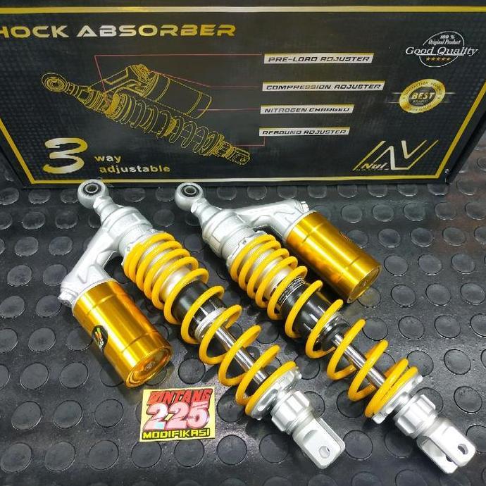 Ready Shockbreaker belakang Nui BERGARANSI Racing 3 adjustable PCX 365MM