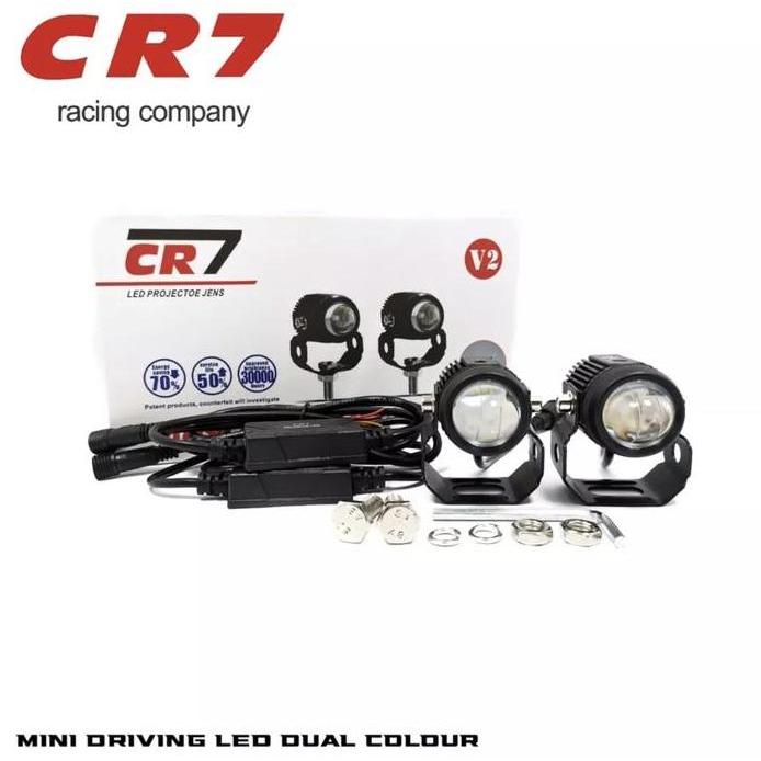 CR7 ORIGINAL Lampu Tembak Mini Driving LED D2 Kipas Waterproof 4736