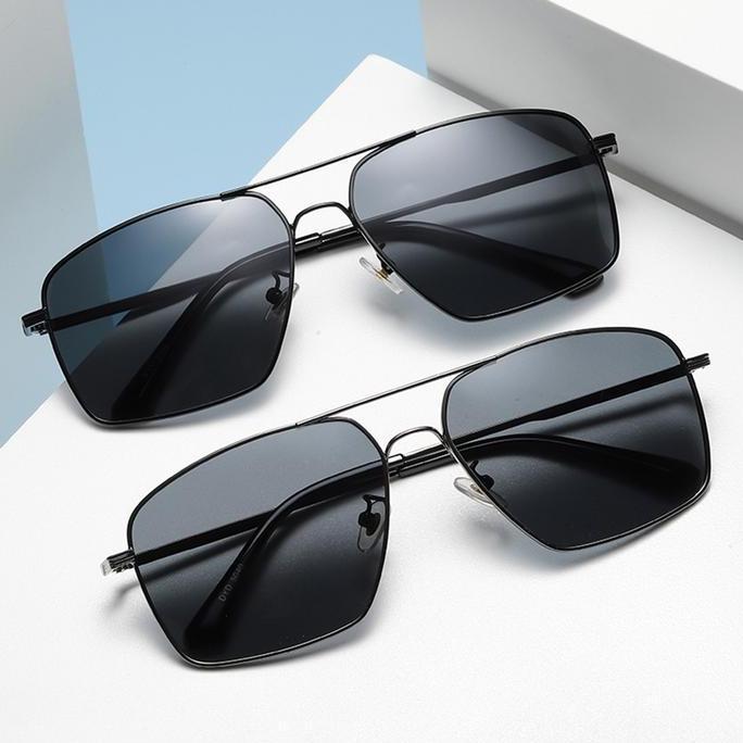 Viendo Frame Fashion Kacamata Hitam Polarized Wanita Pria Cowok Cat Eye Elastik TR90 Frame Kacamata 