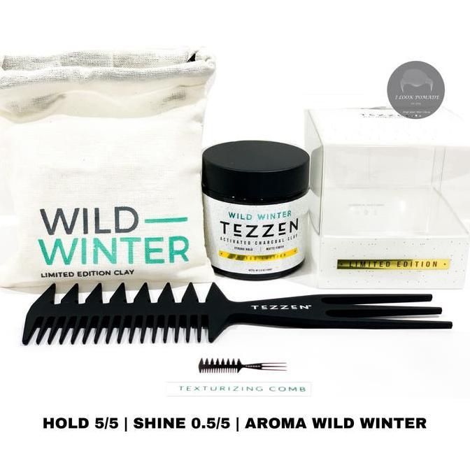 TEZZEN POMADE WILD WINTER CLAY LIMITED EDITION ACTIVATED CHARCOAL