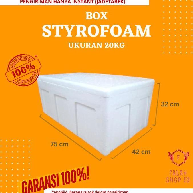 STYROFOAM BOX AG 75 LOW 20 KG 75 x 42 x 32 CM / Container / Cargo / Box Buah / Box Tanaman / Box Hid