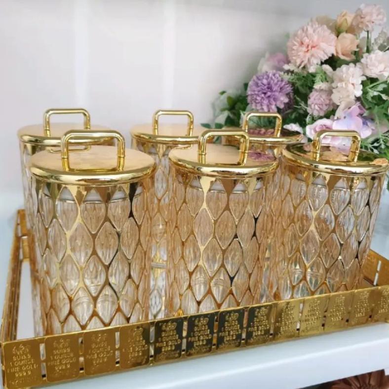 FREE ONGKIR [READY STOCK] ARABIAN JAR SATUAN /TOPLES AKRILIK KEDAP UDARA /TOPLES KUE LEBARAN MEWAH