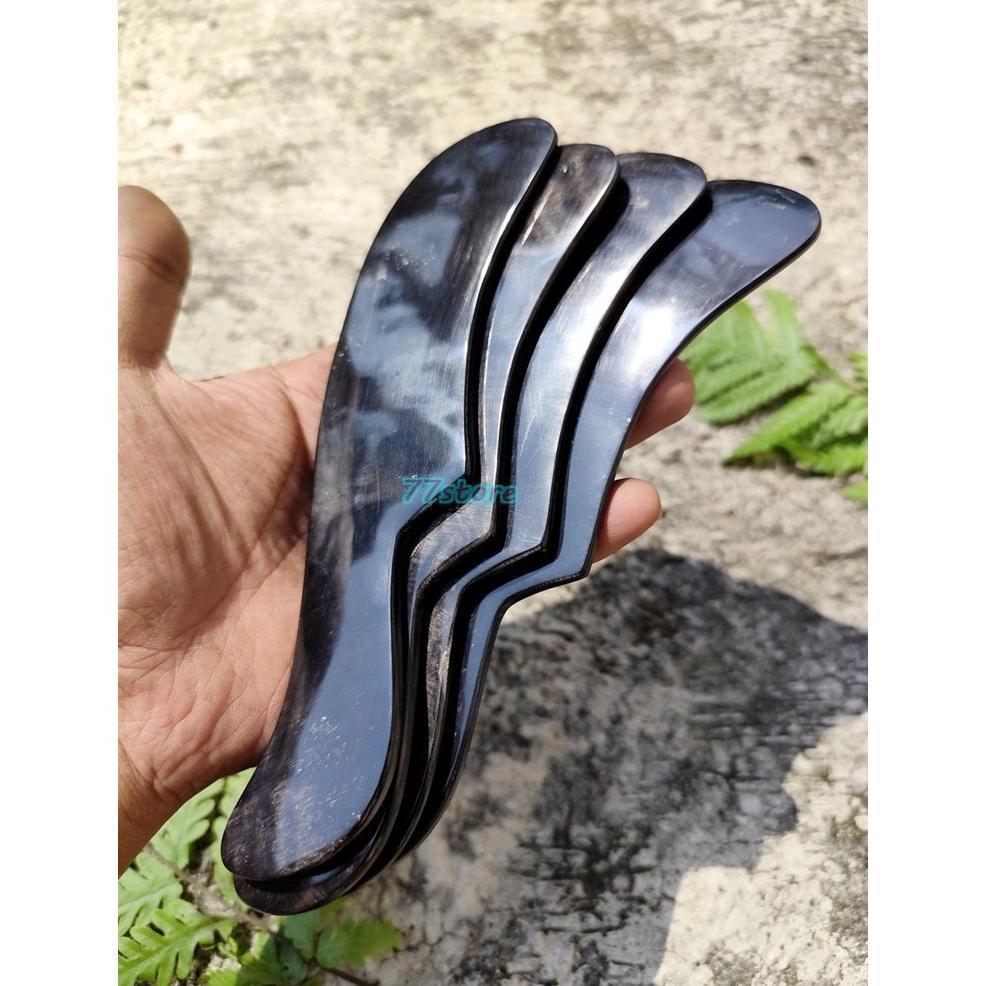 NEW Alat terapi pijat kecantikan gua sha facial massage 100% tanduk kerbau original tebal [terbaik][