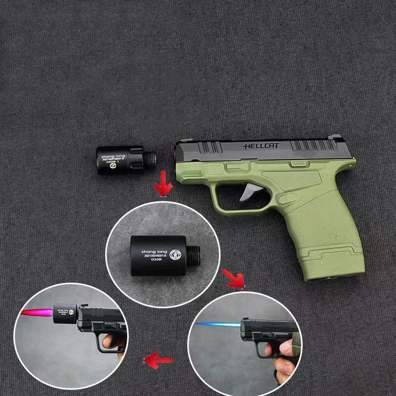 Butane Gas Turbo Lighter Creative Outdoor Windproof jet Flame Metal Lighter