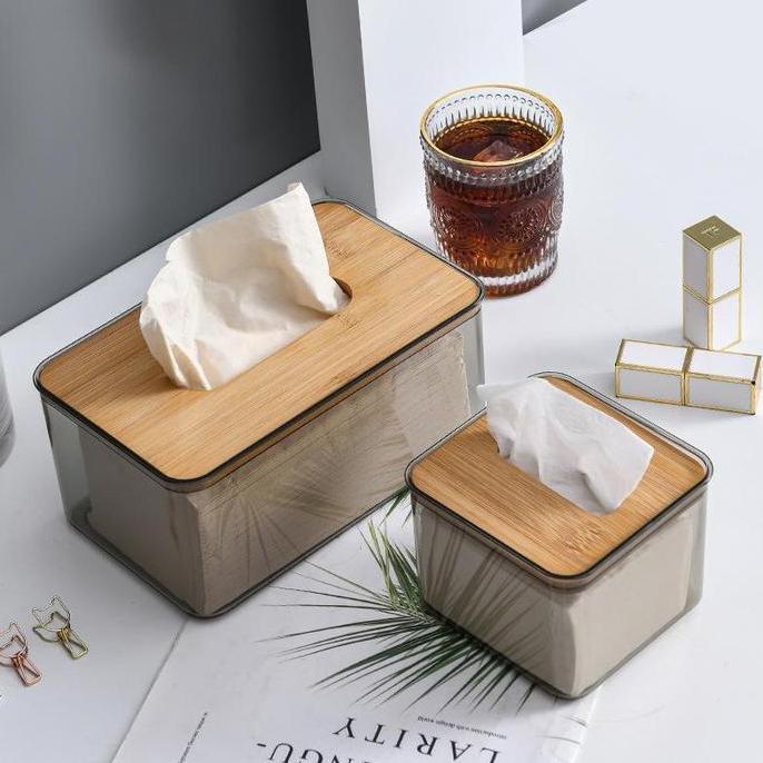 Kotak Box Tisu Wadah Tissue Transparan Transparant Bening Plastik