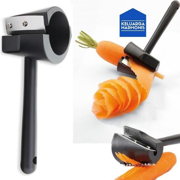 KH Rautan Spiral Wortel Timun Sayur Garnis Bunga Nasi Tumpeng Bahan Stainless Hias Bento Makanan Ala