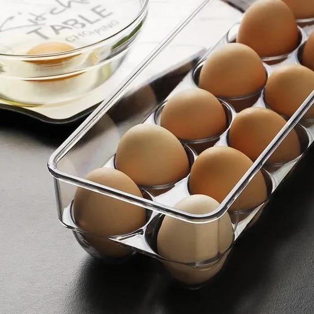 Rak Telur Kotak Penyimpanan Telur Acrylic / Rak Telur / Egg Box / Wadah Simpan Telur Refrigetor Food