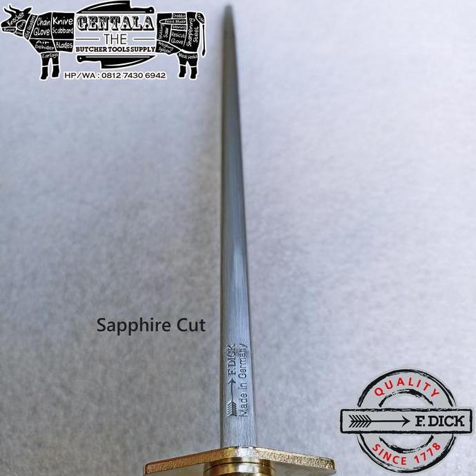 ASAHAN F. DICK DICKORON COMBI SAPPHIRE & POLISHED CUT SQUARE 30CM