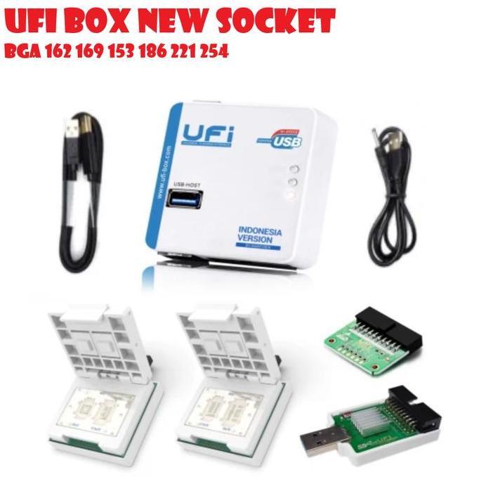 Alat Sotware Ufi Box New Socket 2In1 Bga 162 169 153 186 221 254 Original Kualitas Terbaik Harga Ter