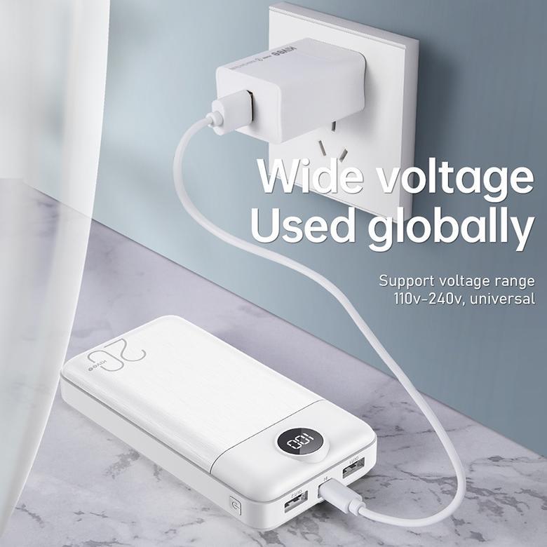 New Product (Hot)Kivee Powerbank 20000Mah Fast Charging Kv-Pt126 Black Max Real Capacity Tipis Porta
