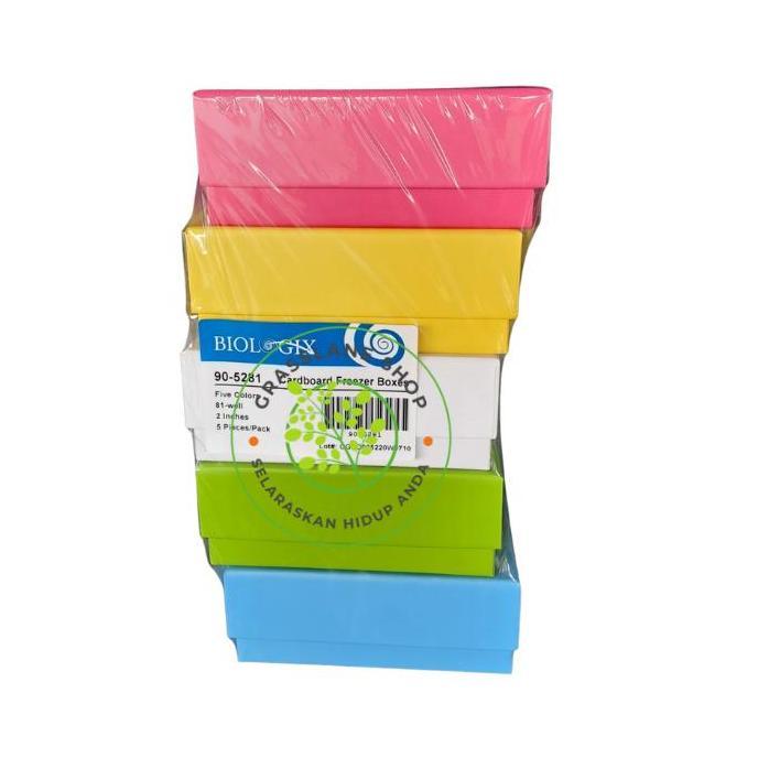 Premium Cardboard Freezer Box 2 Inch 81 Well Color Biologix 90-5281 Kualitas Terbaik Harga Termurah