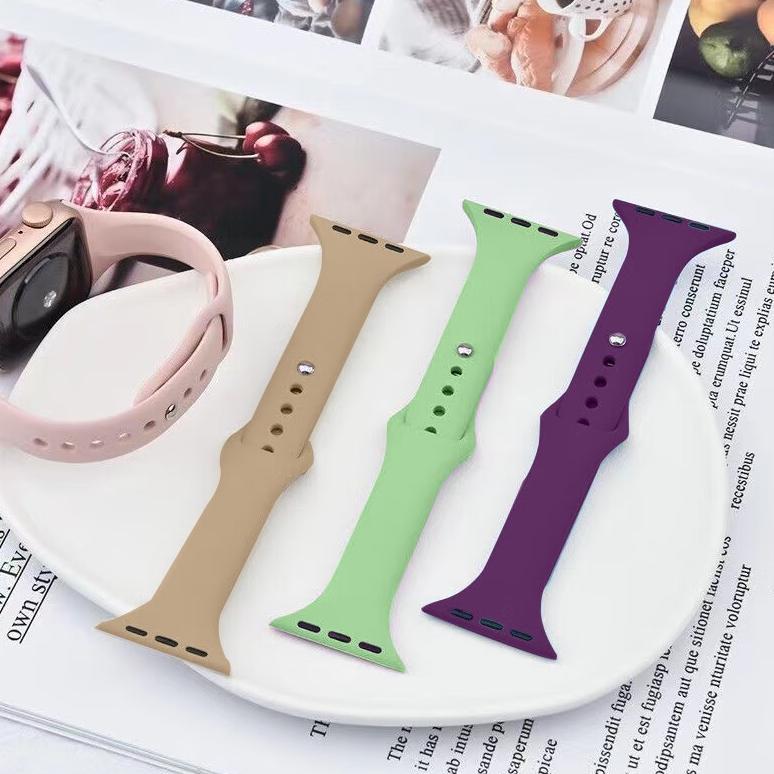 BESTPROMO SLIM RUNBBER BAND STRAP FOR APPLE WATCH STRAP IWATCH ULTRA 3 2 SERIES 11 10 9 8 7 6 SE 3 2