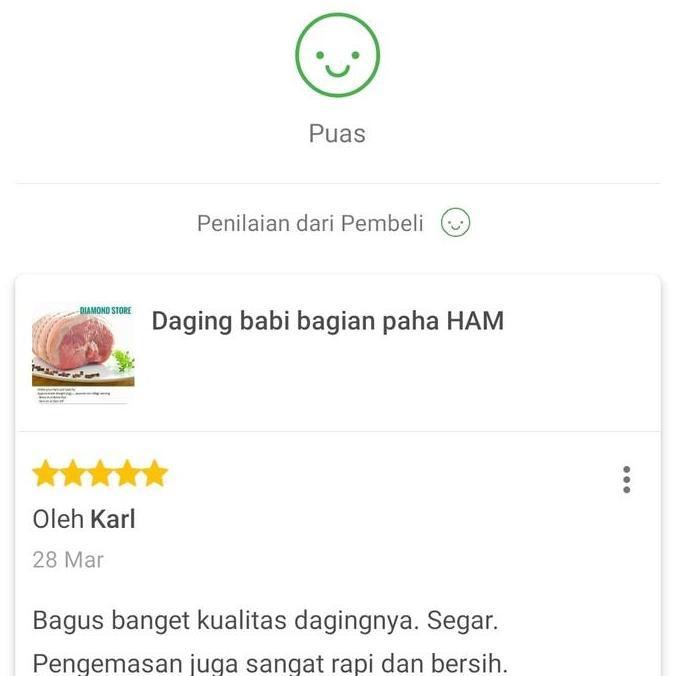 Daging babi bagian paha HAM