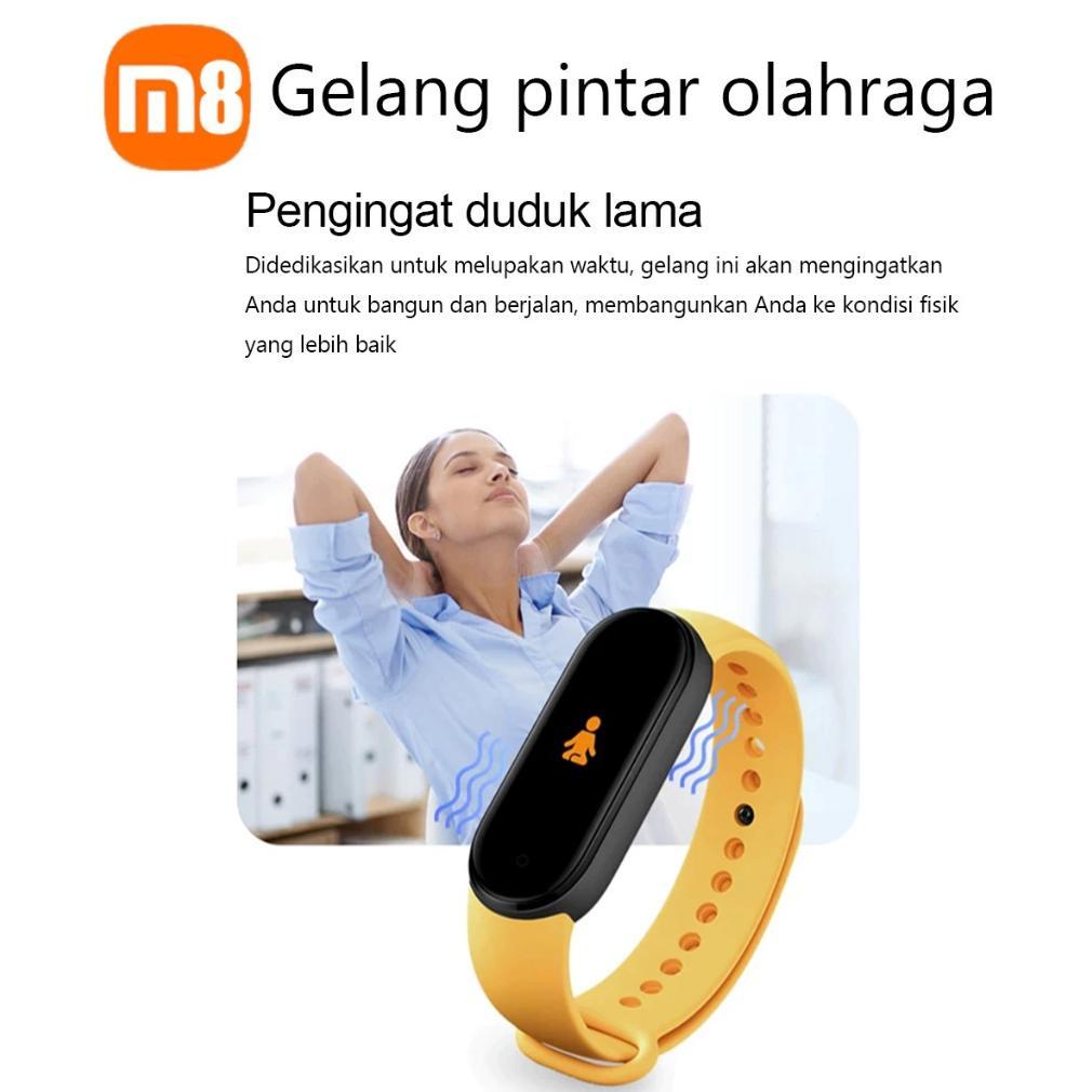 Promo Terbaru 100% Asli-CodXiaomi Smartwatch M8 Band New Smartband 8 Jam Tangan Pria Jam Tangan Wani
