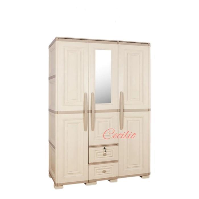 [OLYMPLAST] - Olymplast Lemari Plastik 3 Pintu / Lemari Baju / Lemari