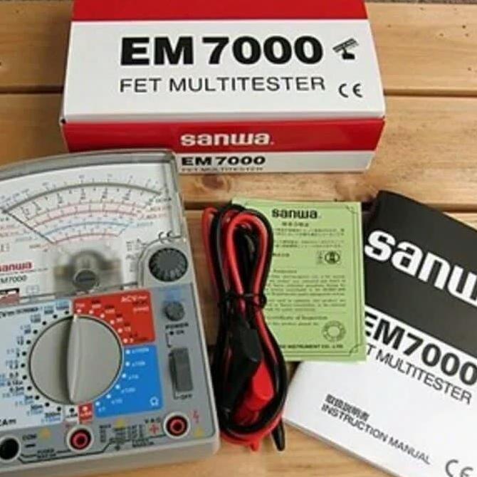 Sanwa Em-7000 Analog Multimeter Multitester Manual Em7000 Asli