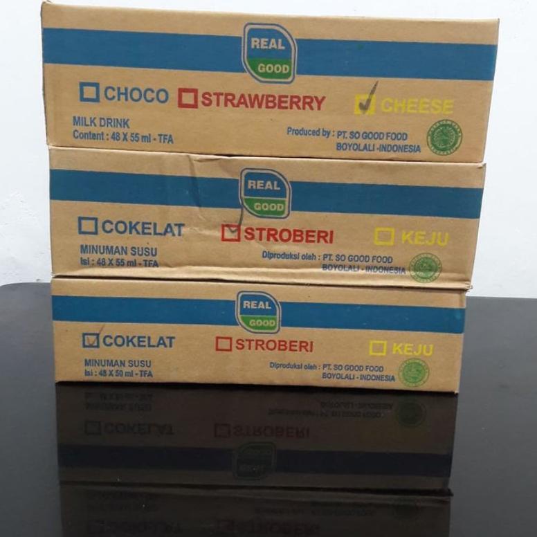 Terlaris Susu Real Good 1dus isi 60 pcs x 50 ml (60x50)