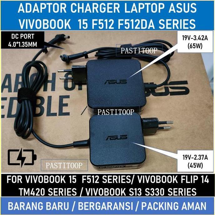 BEBAS ONGKIR - Adaptor charger laptop asus vivobook 15 f512 f512da series