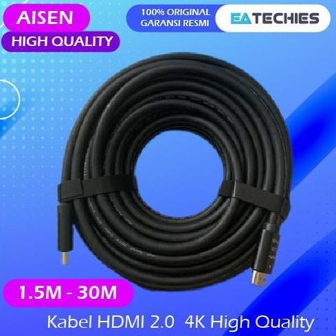 NEW AISEN Kabel HDMI 2.0 4K 30M 30 Meter HDMI to HDMI V2.0 High Speed Premium