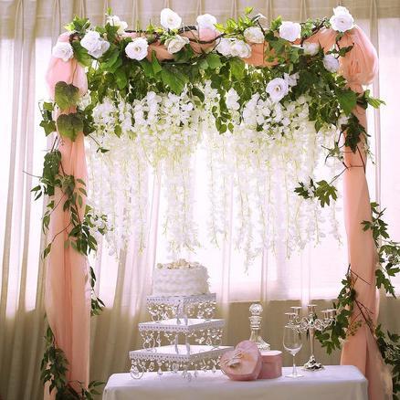 HOT Bunga Hias Mawar Rambat Plastik/Bunga Rambat Mawar Plastik/Dekorasi Artificial Flower