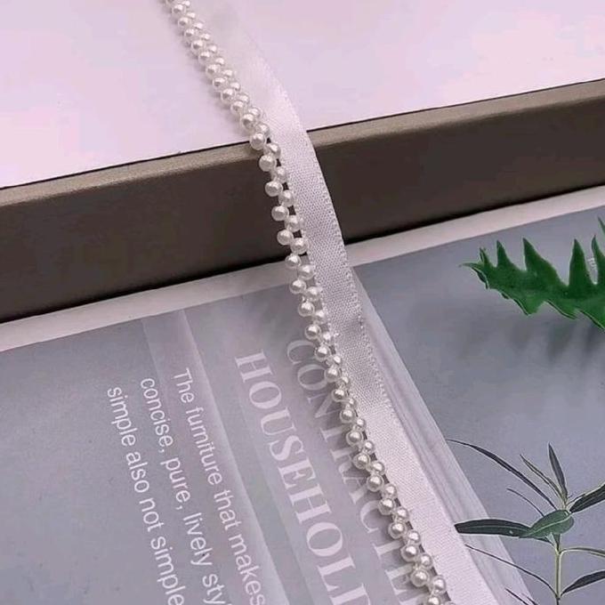 Pita Mutiara Trim Renda Manik Manik Handmade Poliester Aksesoris Pakaian Tradisional Kain
