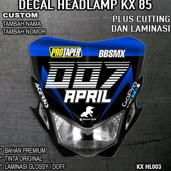 DECALL HEAD LAMP KX 85 BISA CUSTOM