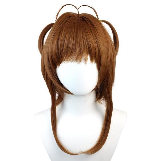 LOL-27 wig cardcaptor sakura kinomoto rambut palsu cosplay karakter anime