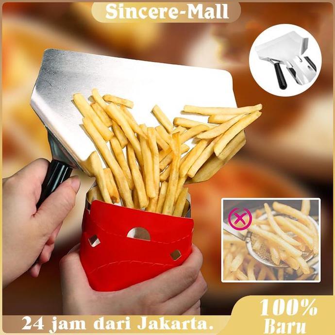 GAIZINPO Sekop Popcorn Stainless / Sendok Kentang Goreng / Peralatan Dapur Toko Ayam Goreng