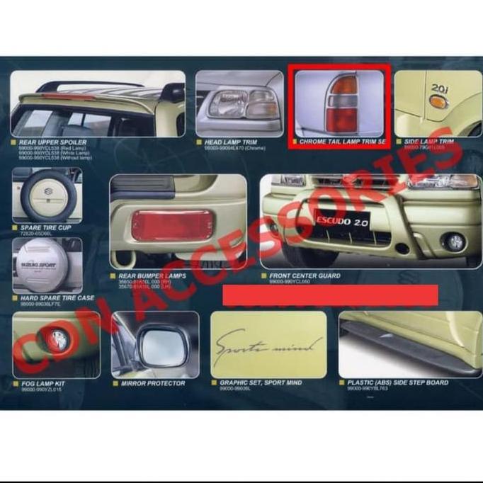 Cover Lampu Belakang Escudo / Vitara / Garnish Lampu Escudo murah