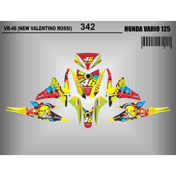 Ready DECAL FULL BODY VARIO PGMFI "VR-46", STRIPING FULL BODY VARIO PGMFI "VR-46"