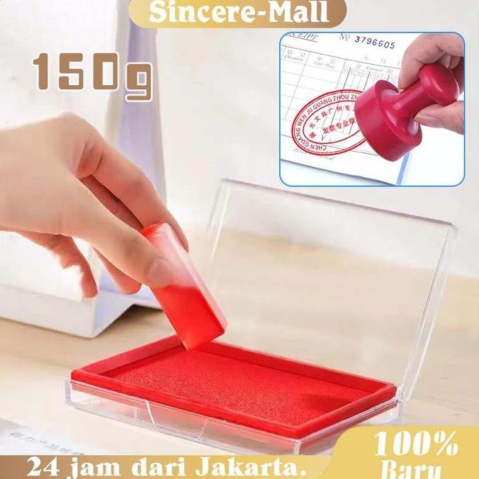 VIWIUWIU Tinta Stempel Cepat Kering Merah / Bak Stempel Untuk Kantor Keuangan