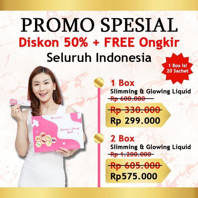 NEW Giveliss Slimming and Glowing Liquid Instant Drink Minuman Pelangsing Penurun Berat Badan dan Pe