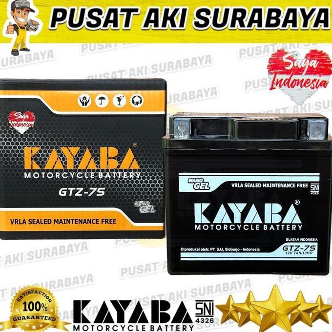 Promo ASLI PRODUK AKI KERING KAYABA GTZ7S MOTOR CB 150 R VARIO 125 VARIO 150 Diskon
