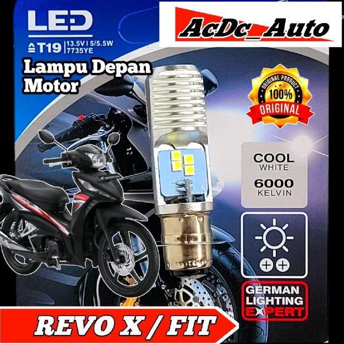 Promo Lampu Depan Motor Honda Revo X/Fit LED Putih Ac/Dc 12Volt Pengganti Dop/Bohlam Standart WrT19 