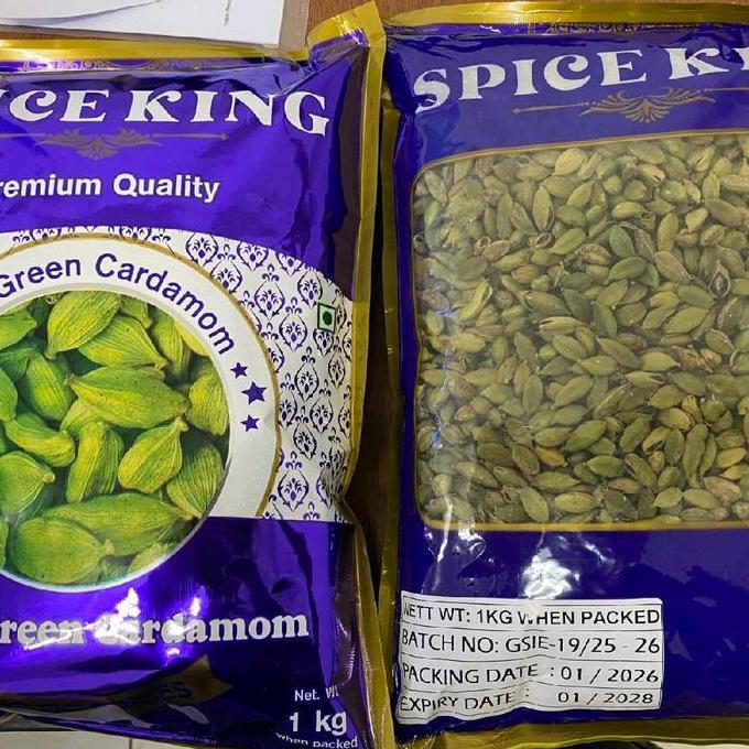 KAPULAGA HIJAU INDIA , GREEN CARDAMOM 1 kg packing ori 1 kg HT