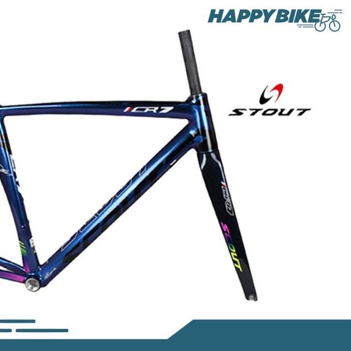 SCOUT FRAME SEPEDA BALAP ROAD BIKE CR7 ALLOY FORK CARBON 700C U BRIKE ORIGINAL DAN TERPERCAYA